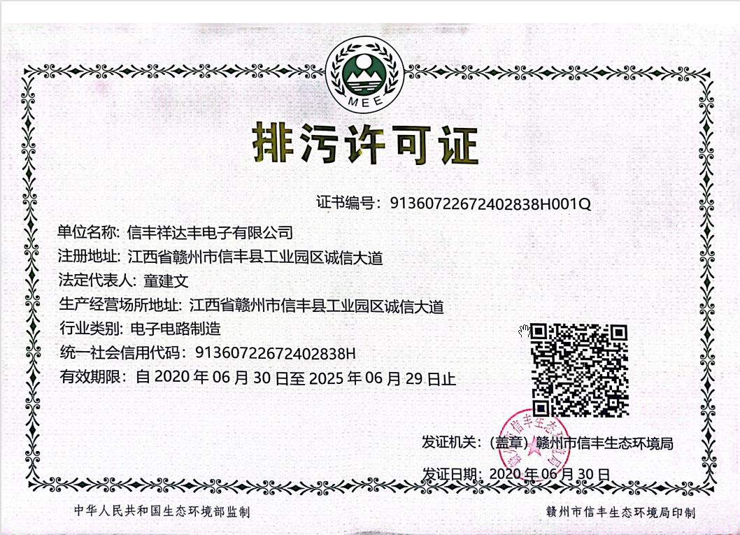 排污许可证书